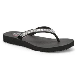 Skechers Women's Meditation Thong Sandal - Ta -Clarks Shoes Shop 119285 BLK XXX
