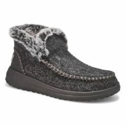 HEYDUDE Women's Denny Slip On Ankle Boot - Bl