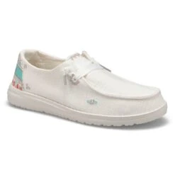 HEYDUDE Women's Wendy Flora Shoe - Lily White