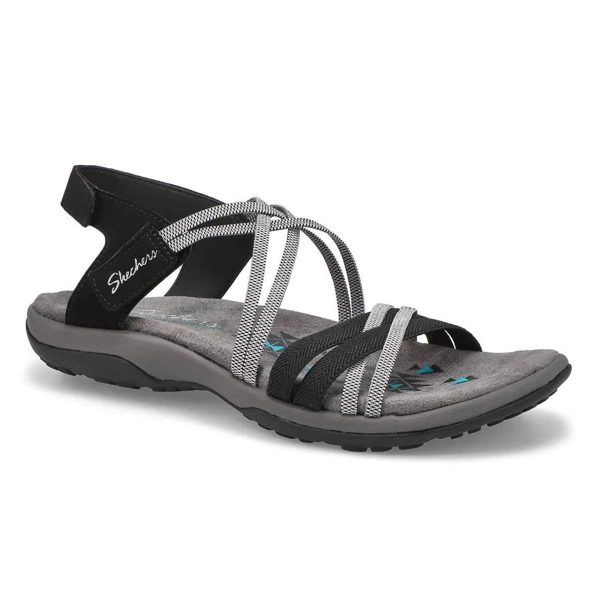 Skechers Women's Reggae Slim Sandal - Black/B 2 Skechers Women's Reggae Slim Sandal - Black/B - Image 2