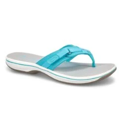 Clarks Women's Breeze Sea Thong Sandal - Blue 10 Clarks Women's Breeze Sea Thong Sandal - Blue -Clarks Shoes Shop 26158714M XXX 6