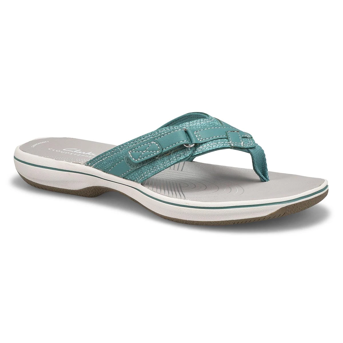 Clarks Women's Breeze Sea Thong Sandal - Aqua 1 Clarks Women's Breeze Sea Thong Sandal - Aqua