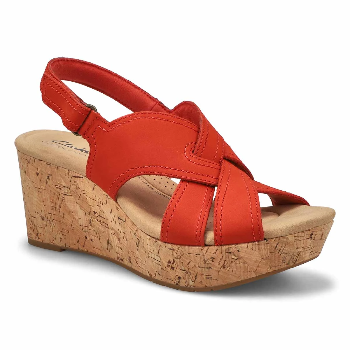 Clarks Women's Rose Erin Wedge Sandal - Sand 5 Clarks Women's Rose Erin Wedge Sandal - Sand - Image 5
