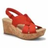 Clarks Women's Rose Erin Wedge Sandal - Grena
