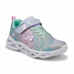 Skechers Girls' Twisty Bright Sneakers- Silve