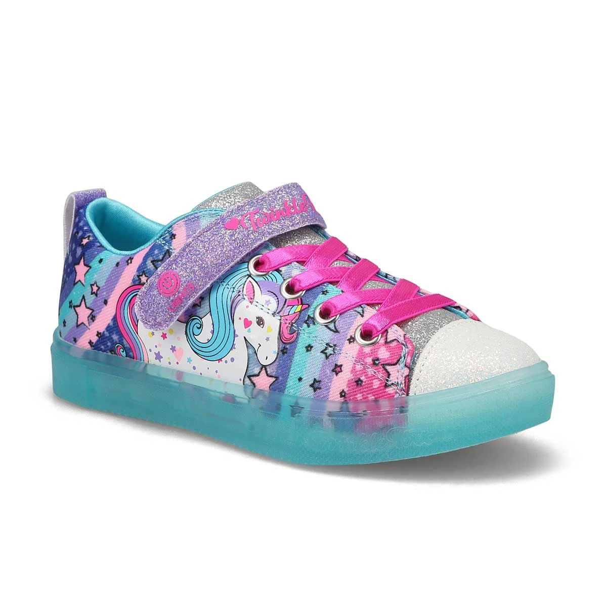 Skechers Girls' Twinkle Toes Sneaker - Blue/M 1 Skechers Girls' Twinkle Toes Sneaker - Blue/M