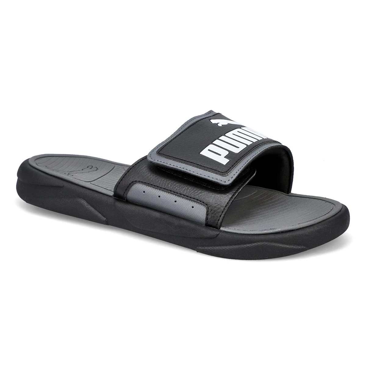 Puma Men's Royal Cat Slide Sandal - Moss/ Bla 2 Puma Men's Royal Cat Slide Sandal - Moss/ Bla - Image 2