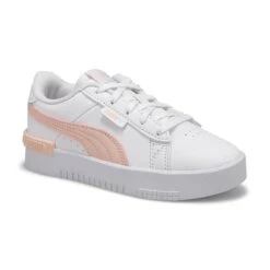 Puma Girls' Jada PS Sneaker - White/Pink