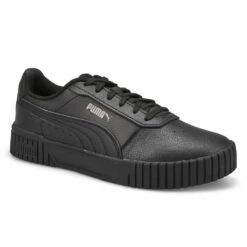 Puma Women's Carina 2.0 Lace Up Sneaker- Blac