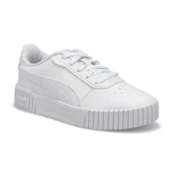 Puma Girls' Carina 2.0 PS Sneaker - White