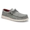 HEYDUDE Mens Wally Eco Linen Casual Shoe- Bla