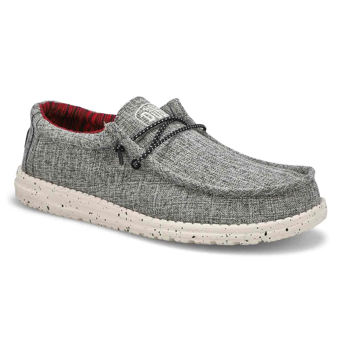 HEYDUDE Mens Wally Eco Linen Casual Shoe- Iro 2 HEYDUDE Mens Wally Eco Linen Casual Shoe- Iro - Image 2