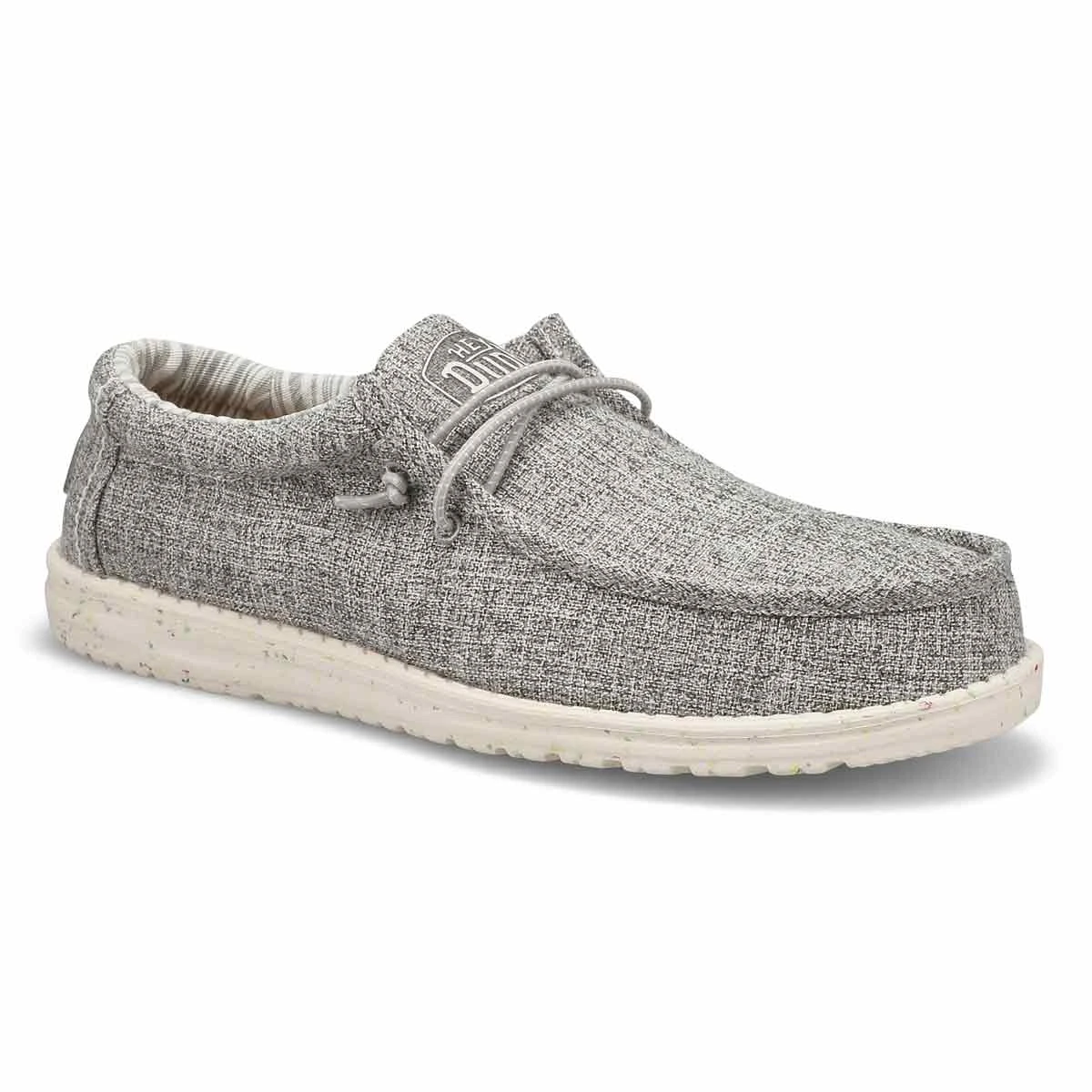 HEYDUDE Mens Wally Eco Linen Casual Shoe- Bla 2 HEYDUDE Mens Wally Eco Linen Casual Shoe- Bla - Image 2
