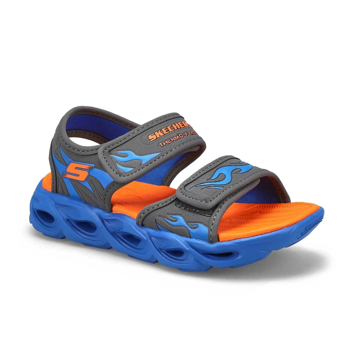 Skechers Boys' Themo-Splash Sandal - Black/Re 2 Skechers Boys' Themo-Splash Sandal - Black/Re - Image 2