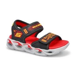 Skechers Boys' Themo-Splash Sandal - Black/Re 7 Skechers Boys' Themo-Splash Sandal - Black/Re -Clarks Shoes Shop 400109L BKRD XXX 2