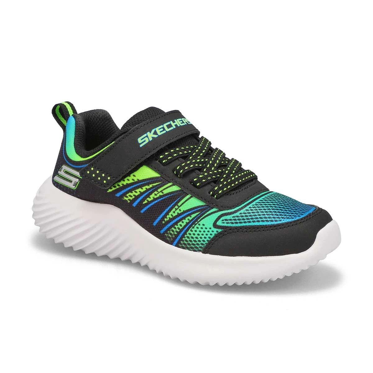Skechers Boys' Bounder Sneaker -Black/ Lime 1 Skechers Boys' Bounder Sneaker -Black/ Lime
