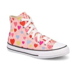 Converse Girls' All Star Prints Hearts Hi Top