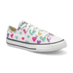 Converse Girls' All Star Prints Ox Hearts Sne