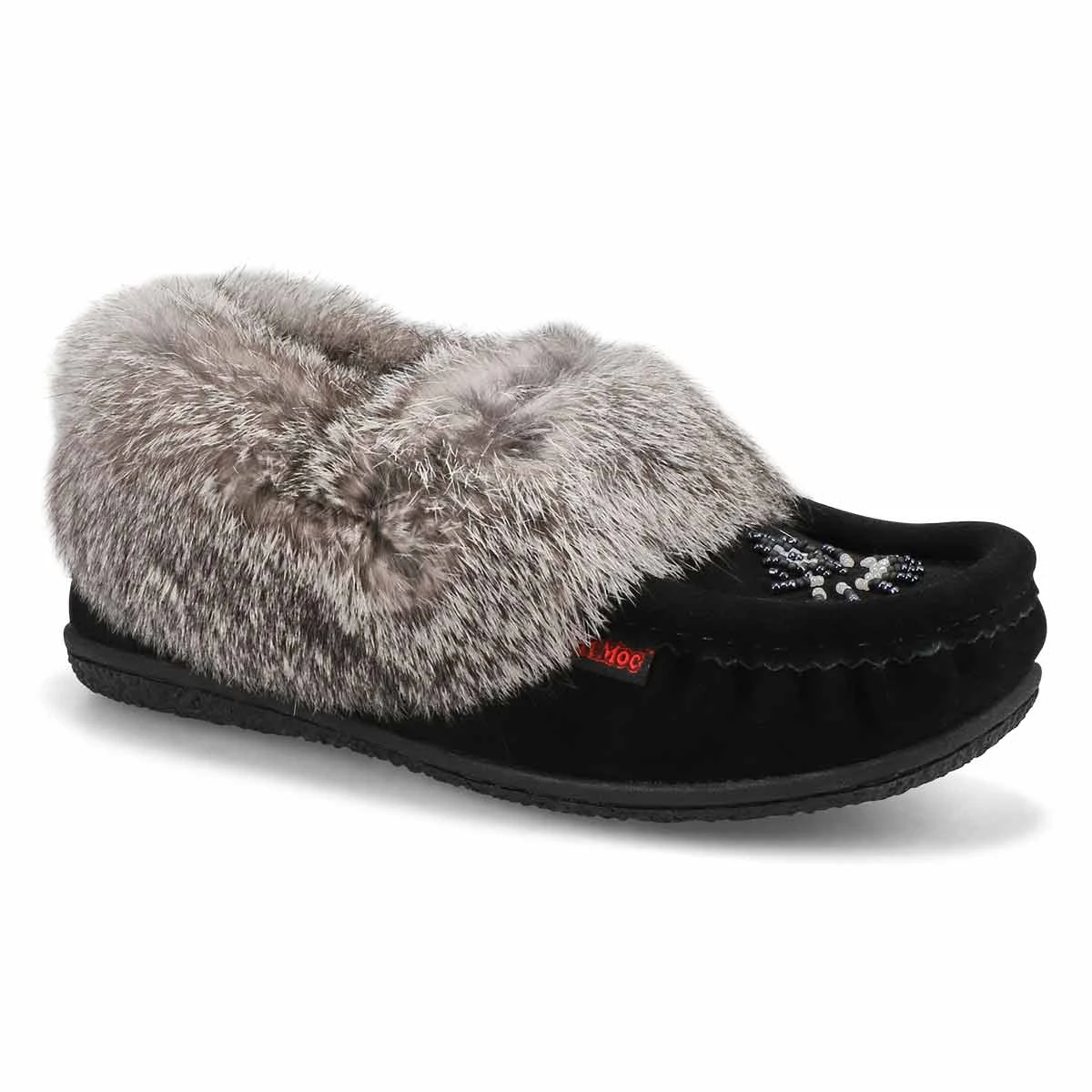 SoftMoc Ladies Cute 5 Rabbit Fur Moccasin- Re 4 SoftMoc Ladies Cute 5 Rabbit Fur Moccasin- Re - Image 4