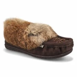 SoftMoc Women's Cute 5 Rabbit Fur Moccasin - -Clarks Shoes Shop CUTE5 CHOC XXX