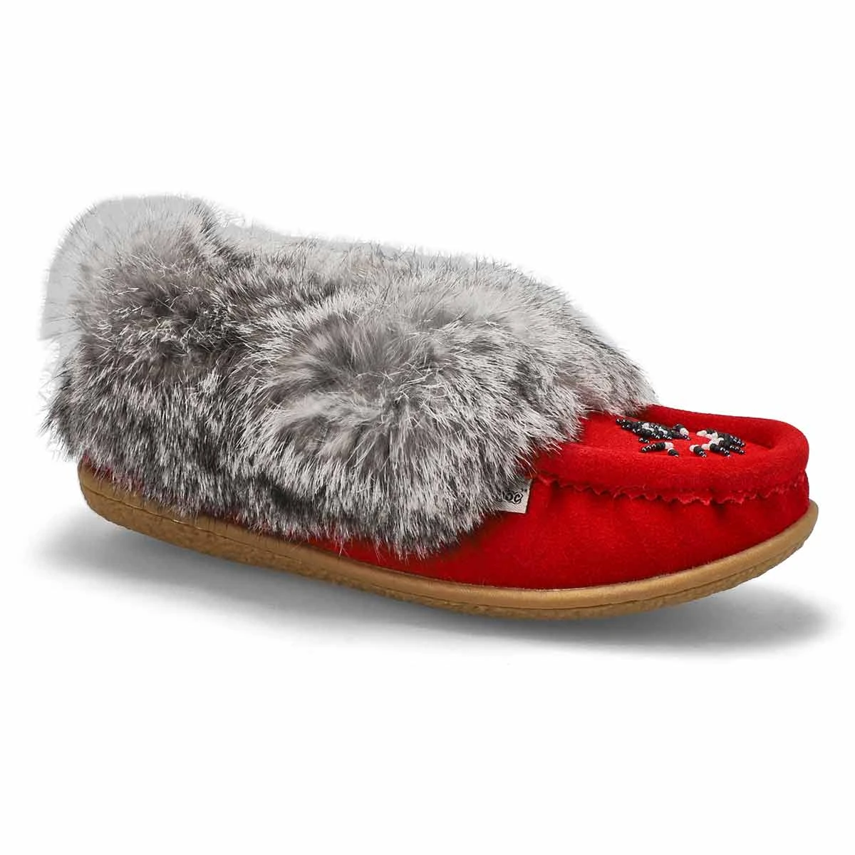 SoftMoc Ladies Cute 5 Rabbit Fur Moccasin- Re 1 SoftMoc Ladies Cute 5 Rabbit Fur Moccasin- Re