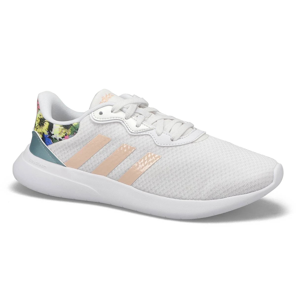 Adidas Women's QT Racer 3.0 Sneaker -White/Fl 1 Adidas Women's QT Racer 3.0 Sneaker -White/Fl