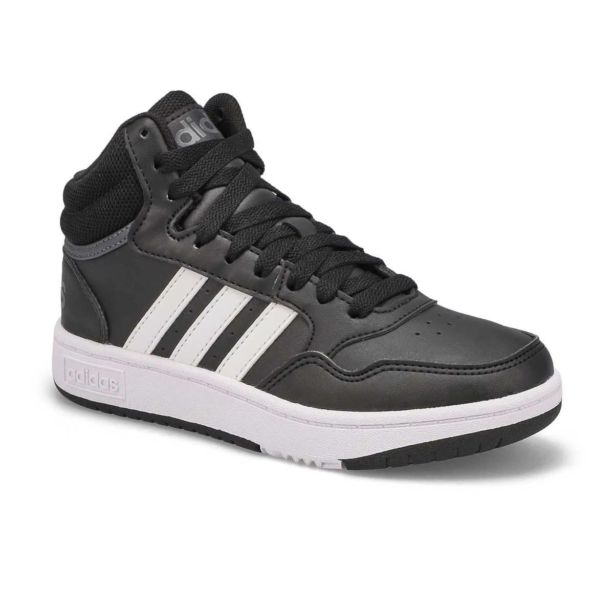 Adidas Kids' Hoops Mid 3.0 K Sneaker - Black/ 1 Adidas Kids' Hoops Mid 3.0 K Sneaker - Black/