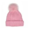 SoftMoc Women's Pink With Fur Pom Cable Stitc