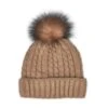 SoftMoc Women's Camel With Fur Pom Pom Cable