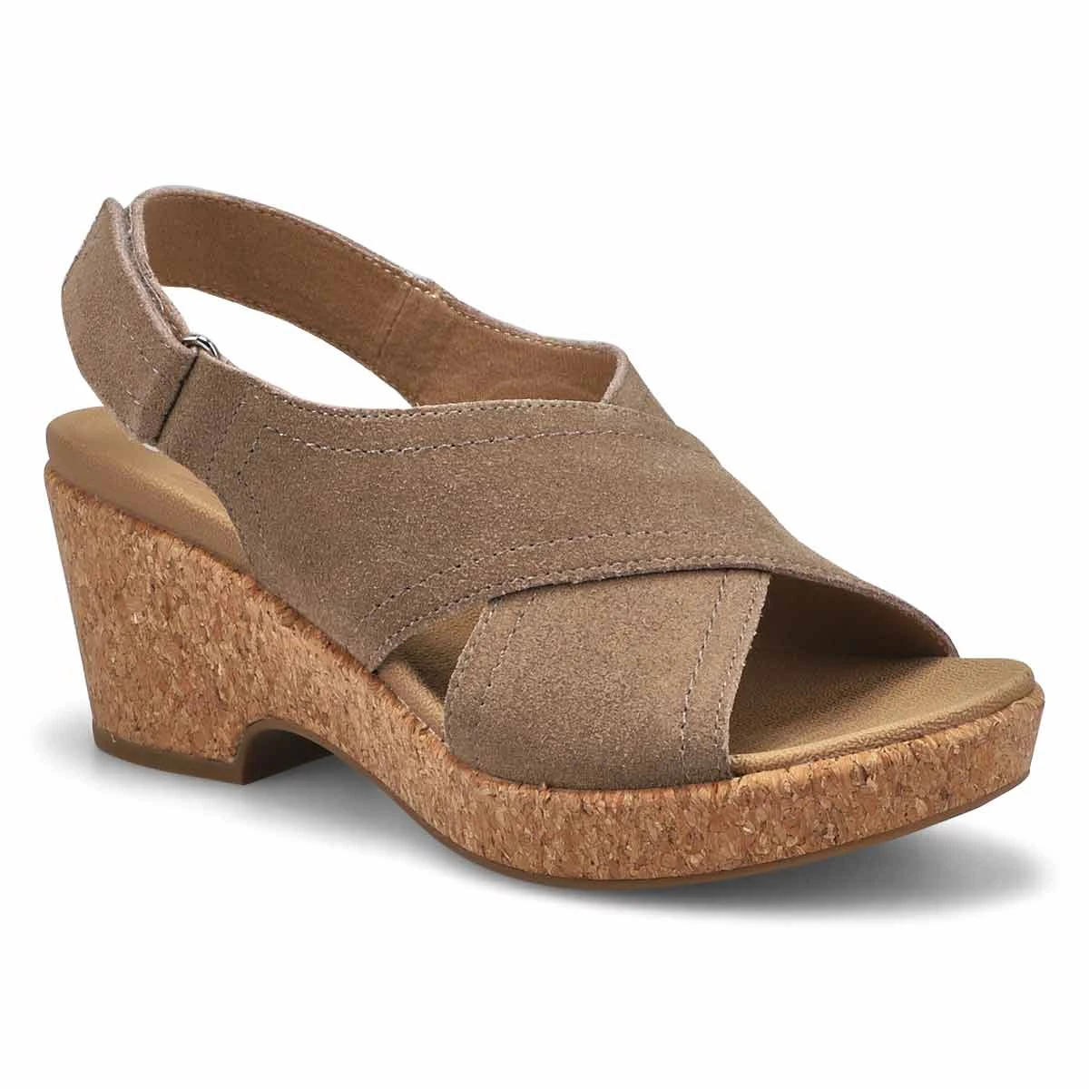 SoftMoc Women's Julie Wedge Sandal - Taupe 1 SoftMoc Women's Julie Wedge Sandal - Taupe