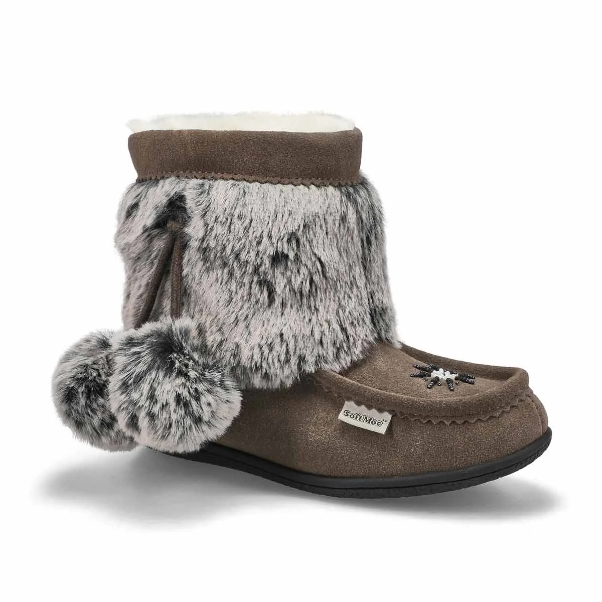 SoftMoc Girls' Minimuk3 Jr Faux Fur Mukluk - 2 SoftMoc Girls' Minimuk3 Jr Faux Fur Mukluk - - Image 2