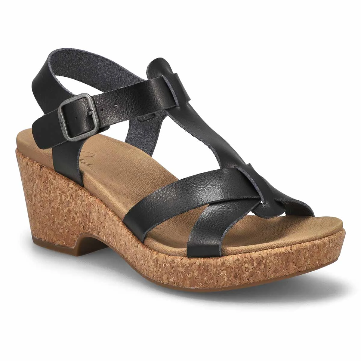 SoftMoc Woman's Paola Wedge Sandal - Black 1 SoftMoc Woman's Paola Wedge Sandal - Black