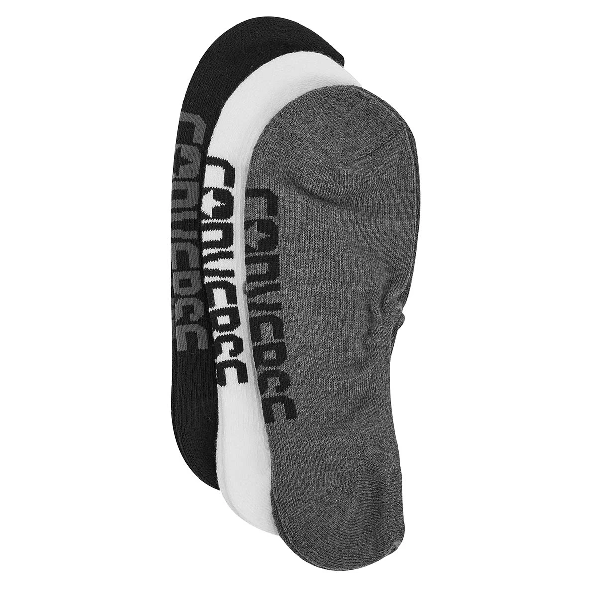 Converse Men's MFC OX White No Show Socks - 3 2 Converse Men's MFC OX White No Show Socks - 3 - Image 2