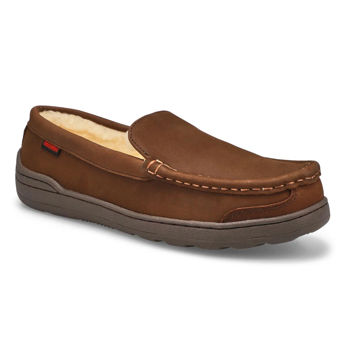 SoftMoc Men's Tye Moccasin With Sole - Brown 1 SoftMoc Men's Tye Moccasin With Sole - Brown